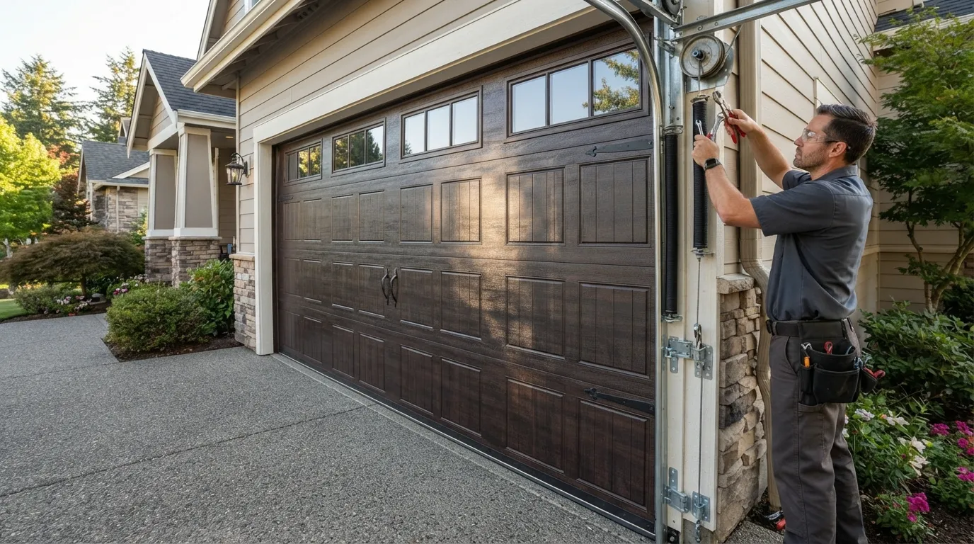 Spring Repair for Gilberts' Newer Torsion-Spring Doors in Elgin